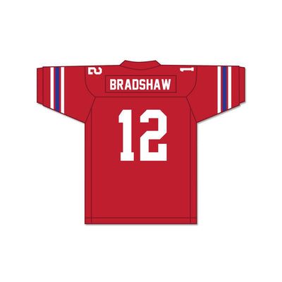 Terry Bradshaw 12 Woodlawn High School Knights Red Football Jersey 3