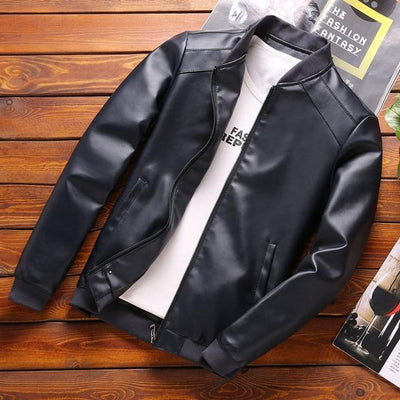 Thoshine-chaquetas clásicas de cuero sintético para hombre, abrigos de cuero sintético para motorista, ropa de calle inteligente e informal, para primavera y otoño
