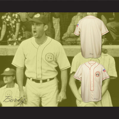 Tom Hanks Jimmy Dugan Rockford Peaches Baseball Jersey Stitch Sewn - borizcustom - 3