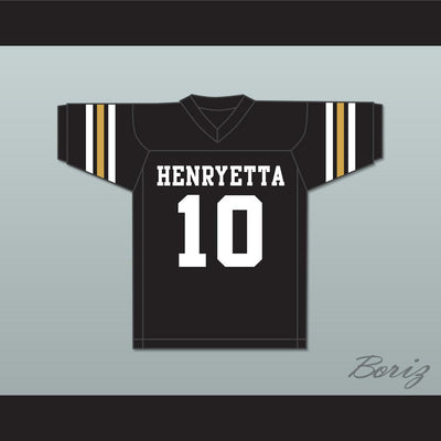 Troy Aikman 10 Henryetta High School Knights Black Football Jersey 2