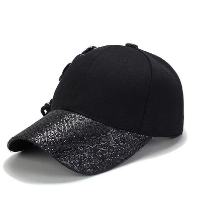 USPOP 2018 New women baseball caps Fashion Glitter ties baseball cap casual adjustable patchwork visor caps