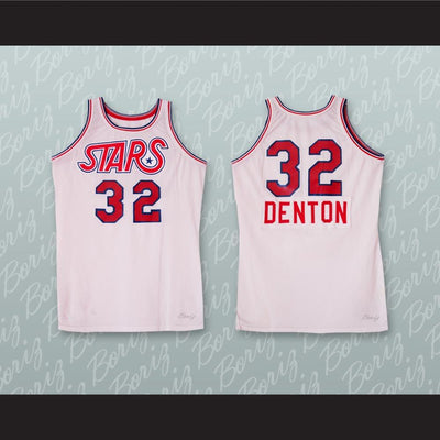 Utah Randy Denton 32 White Basketball Jersey Stitch Sewn - borizcustom - 3