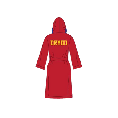 Viktor Drago Red Satin Full Boxing Robe with Hood Creed II
