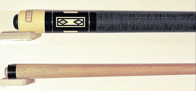 Boriz Billiards Black Leather Grip Pool Cue Stick Majestic CBQC Series inlaid