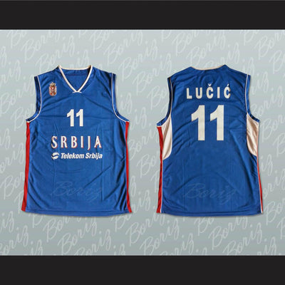 Vladimir Lucic 11 Serbia Basketball Jersey Stitch Sewn - borizcustom - 3