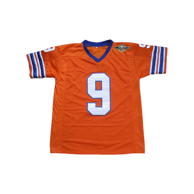 Adam Sandler Bobby Boucher The Waterboy Mud Dogs Football Jersey with Bourbon Bowl Patch