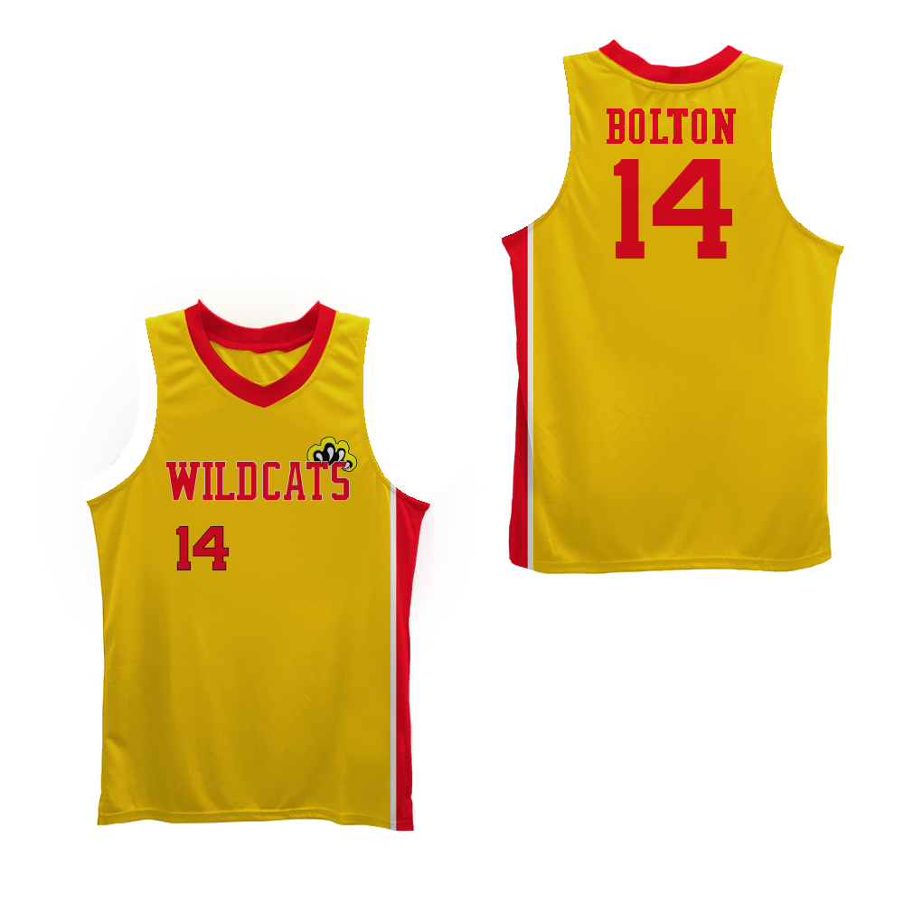 Troy Bolton 14 East High School Wildcats White Basketball Jersey