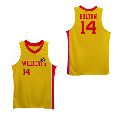 Troy Bolton 14 East High School Wildcats Red Basketball Jersey HSM3 Colors