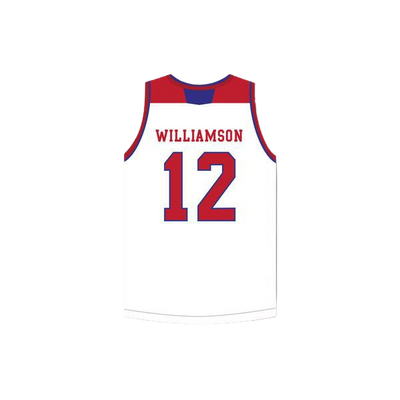 Zion Williamson 12 Spartanburg Day School Griffins White Basketball Jersey 6