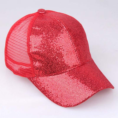 CHAMSGEND 2018 Fashion Baseball Caps Women Girl Ponytail Baseball Cap Sequins Shiny Messy Bun Snapback Hat Summer Sun Caps