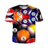 billiards snooker cue 3d print t-shirt women men short sleeve casual t shirt sport hip hop Harajuku clothes e4