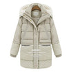 New winter thick down jackets white duck feather lamb wool imitation women's down coat outerwear parkas overcoat