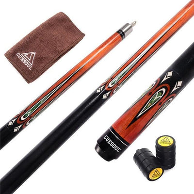 Cuesoul Special Price Billiard Cue 58 inch Canadian Maple Wood 1/2 Jointed Pool Cue Stick with 13mm Cue Tips