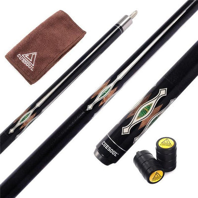 Cuesoul Special Price Billiard Cue 58 inch Canadian Maple Wood 1/2 Jointed Pool Cue Stick with 13mm Cue Tips