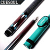 CUESOUL 1/2 Jointed 19 Oz Maple Billiard Pool Cue With Green Cue Case,Pool Cue Stick With 13 mm Cue Tip