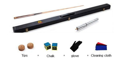 O`MIN Green wood Handmade single piece Snooker Cues Sticks With 3/4 Cue Case Set 10mm Tips pool cue Nine-ball cue billiards cue