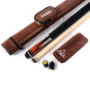 CUESOUL A+++ Canadian Maple Wood  Billiard Pool Cue Stick with Brown Cue Case & Free Clean Towel & Cue Protector