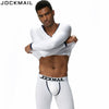 JOCKMAIL Brand Men Thermal Underwear Long Johns Sets 2pcs tops+pants Bottom Underwear cueca Gay Underwear leggings Underpants