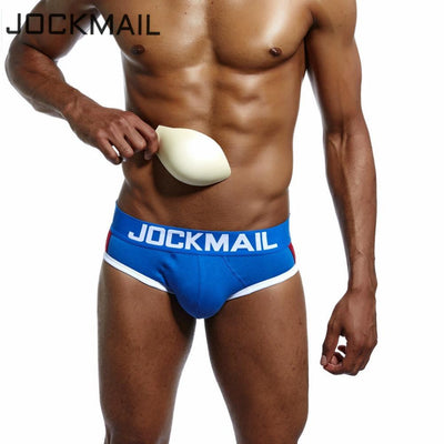 JOCKMAIL Brand 5 Value Pack Sexy Mens Underwear Briefs Bulge Enhancing Push Up Cup Cuecas Gay Underwear Calzoncillos Hombre Slip
