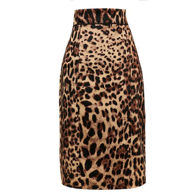 Instock S XXL female pencil skirt leopard print novelty vintage design clothing swing sexy party retro vintage style high waist