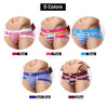 5pcs Mens Cotton Briefs Sexy Gay Underwear Male Cuecas Fashion Shorts Hombre Trunks Comfortable Home Striped Underpants Soutong