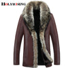 Holyrising 5XL Size Winter Thicken Faux Leather Casual Men's Jackets Fur Coat chaqueta cuero hombre jaqueta couro masculi 18524