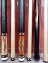 Boriz Billiards Black Leather Grip Pool Cue Stick Majestic  XZ2C Series inlaid