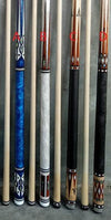 Boriz Billiards Black Leather Grip Pool Cue Stick Majestic  XB2C Series inlaid